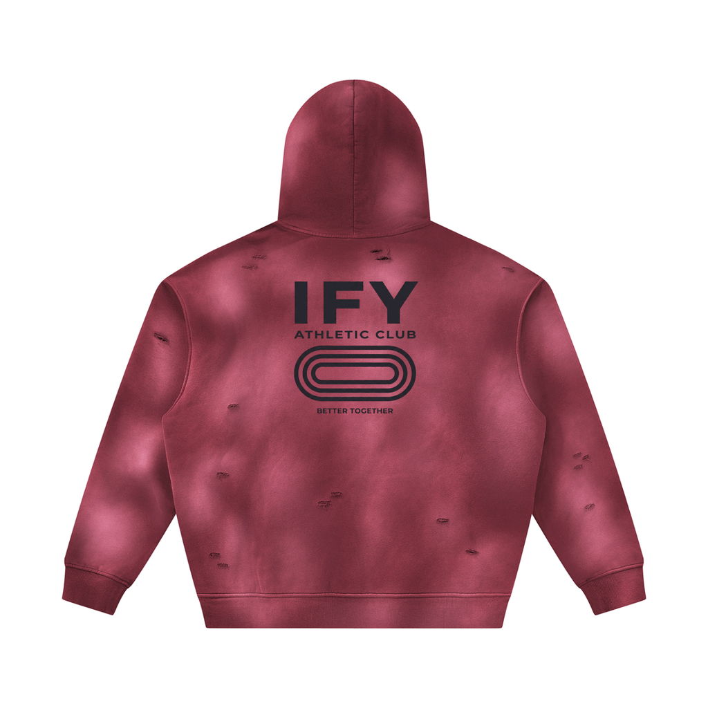 Frayed Fleece Hoodie