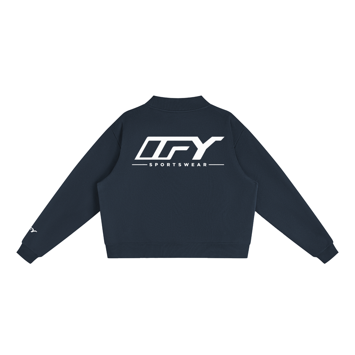 Essential Fleece Mock-Neck Crew Sweatshirt