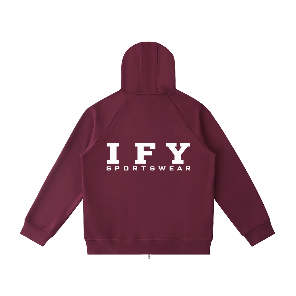 Heavyweight Raglan Sleeve Zip Hoodie