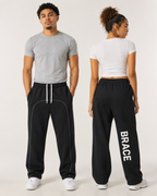 Contrast-Stitched Fleece Sweatpants - Premium Gym Joggers | BRACE