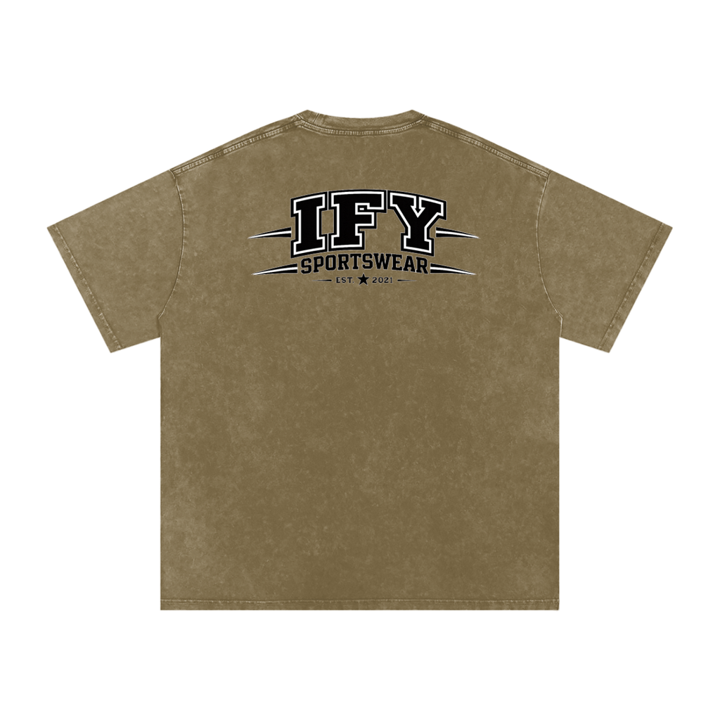 Snow Washed Oversized Cotton T-Shirt