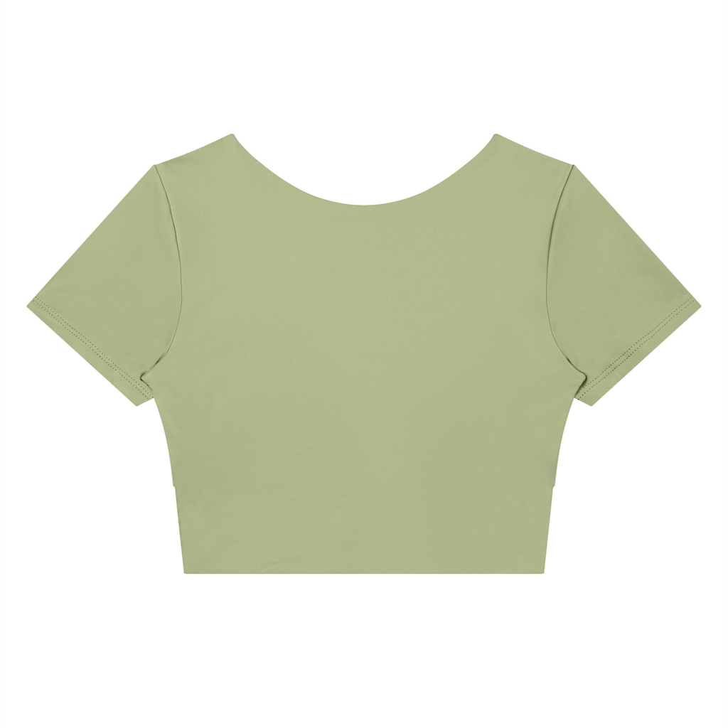 Women's Panelled Crop Yoga T-Shirt