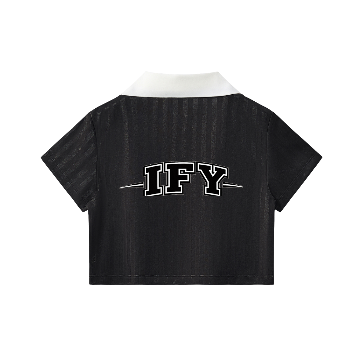 Elevate Your Style with Our Cropped Jersey with Contrast Collar