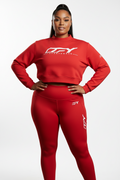 Essential Fleece Mock-Neck Crew Sweatshirt