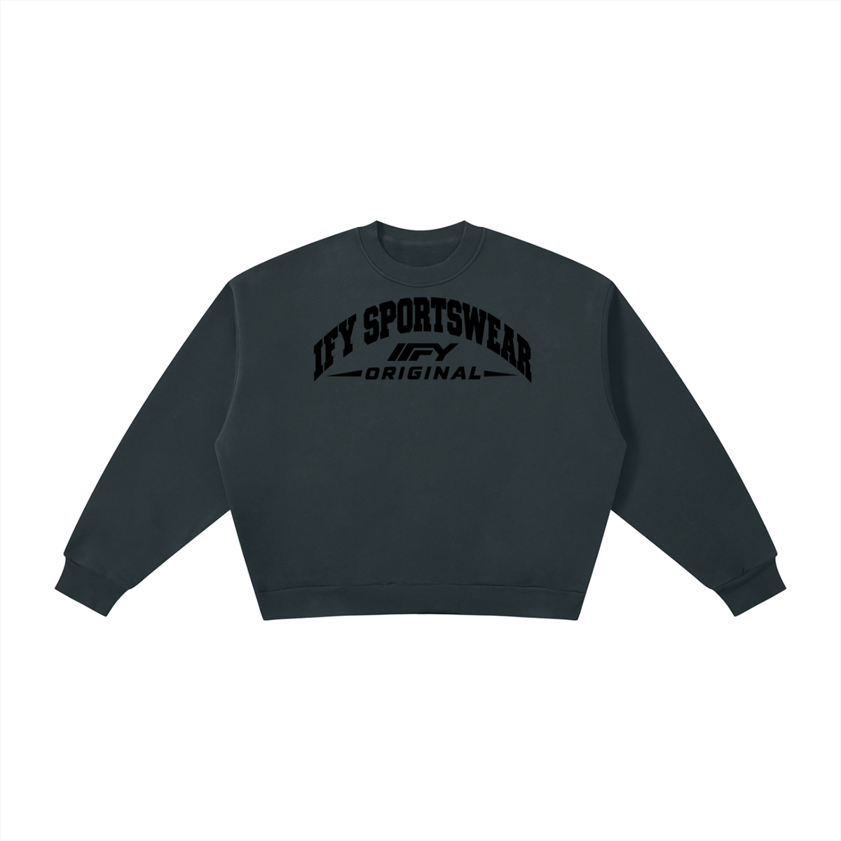 Boxy Fleece Crew-Neck Sweatshirt