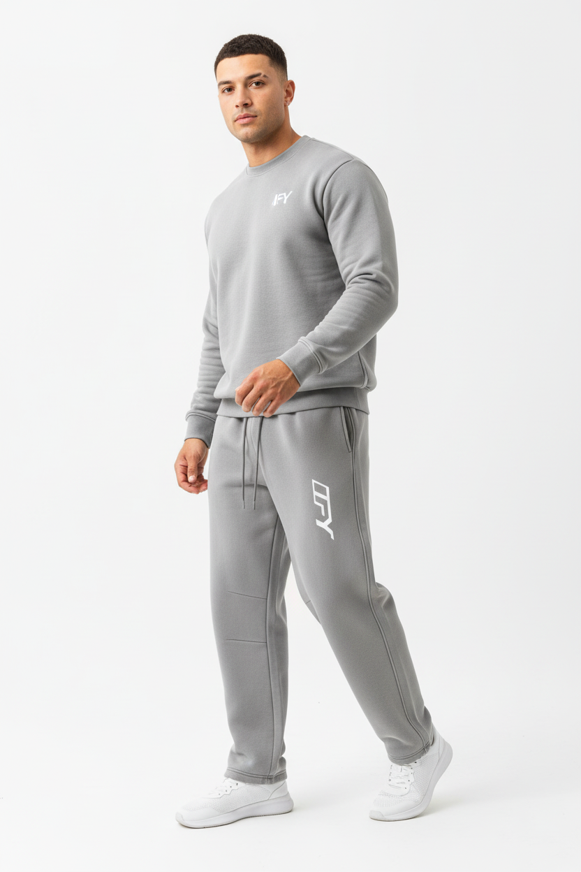 Unisex Vintage Wash Barrel Leg Fleece Sweatpants