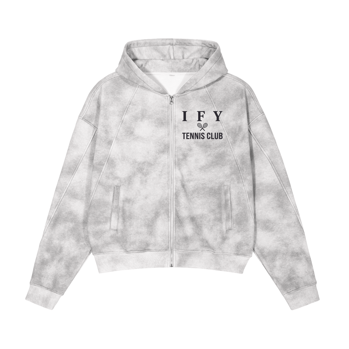 Dirty Wash Zip-Up Fleece Hoodie