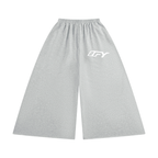 Raw Edge Wide Leg Sweatpants
