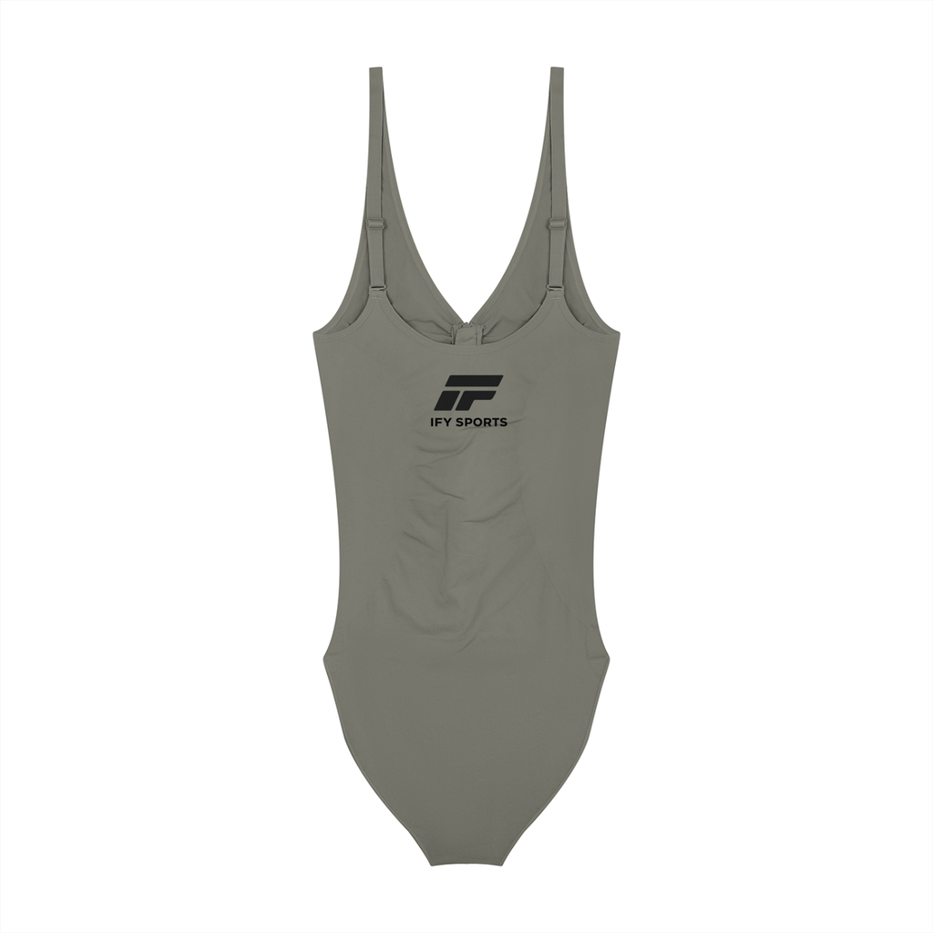 Women’s Full-Zip Ruched Bodysuit