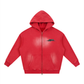 Sunfade Two-way Zipper Boxy Fleece Hoodie