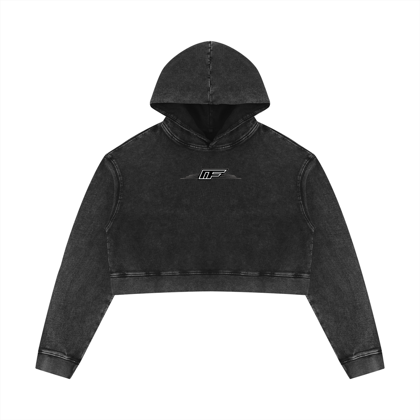 Elevate Your Everyday Look with Our Women's Mineral Washed Crop Hoodie
