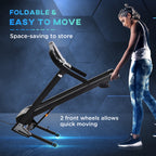 Folding Treadmill, 2.0HP Incline Treadmill Running Machine, 12.8 Km/h, With LED Display, Manual Incline, 12 Preset Programs, Drink & Phone Holder For Home Gym Fitness - IFY Sports