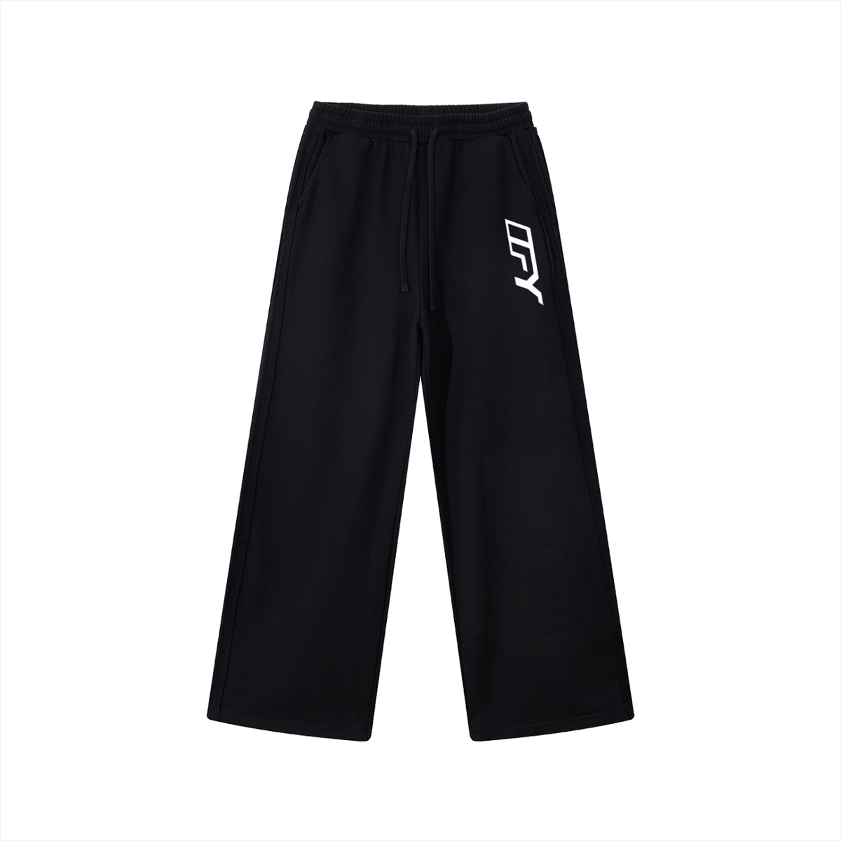 Contrast Tape Straight-Leg Sweatpants