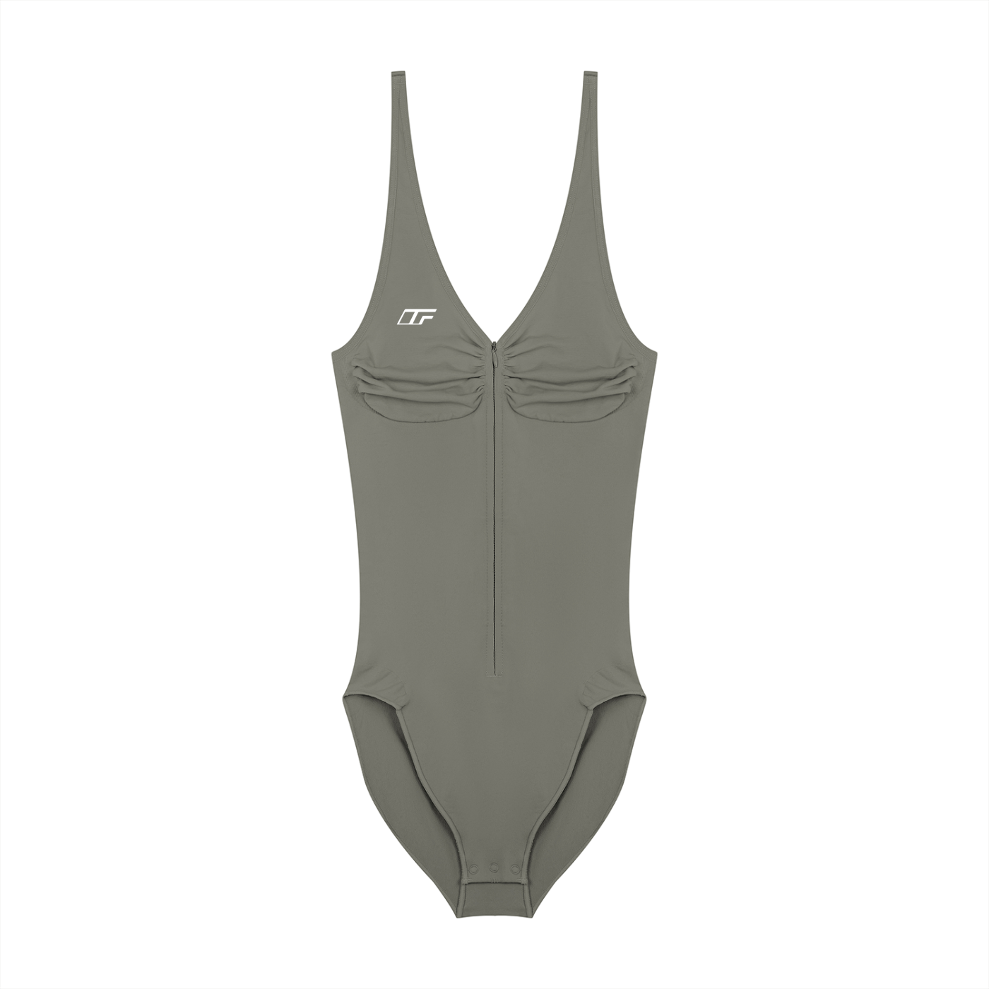 Enhance Your Everyday Look with Our Women's Full-Zip Ruched Bodysuit