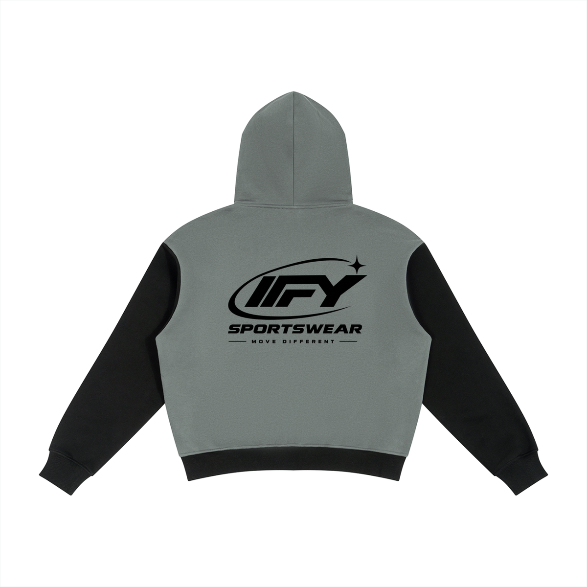 Unisex Color Block Fleece Full Zip Hoodie