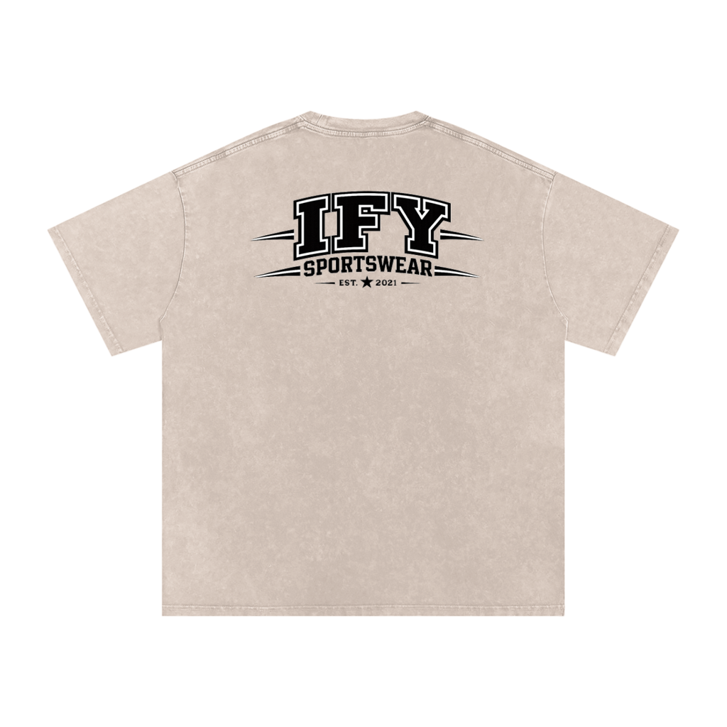 Snow Washed Oversized Cotton T-Shirt