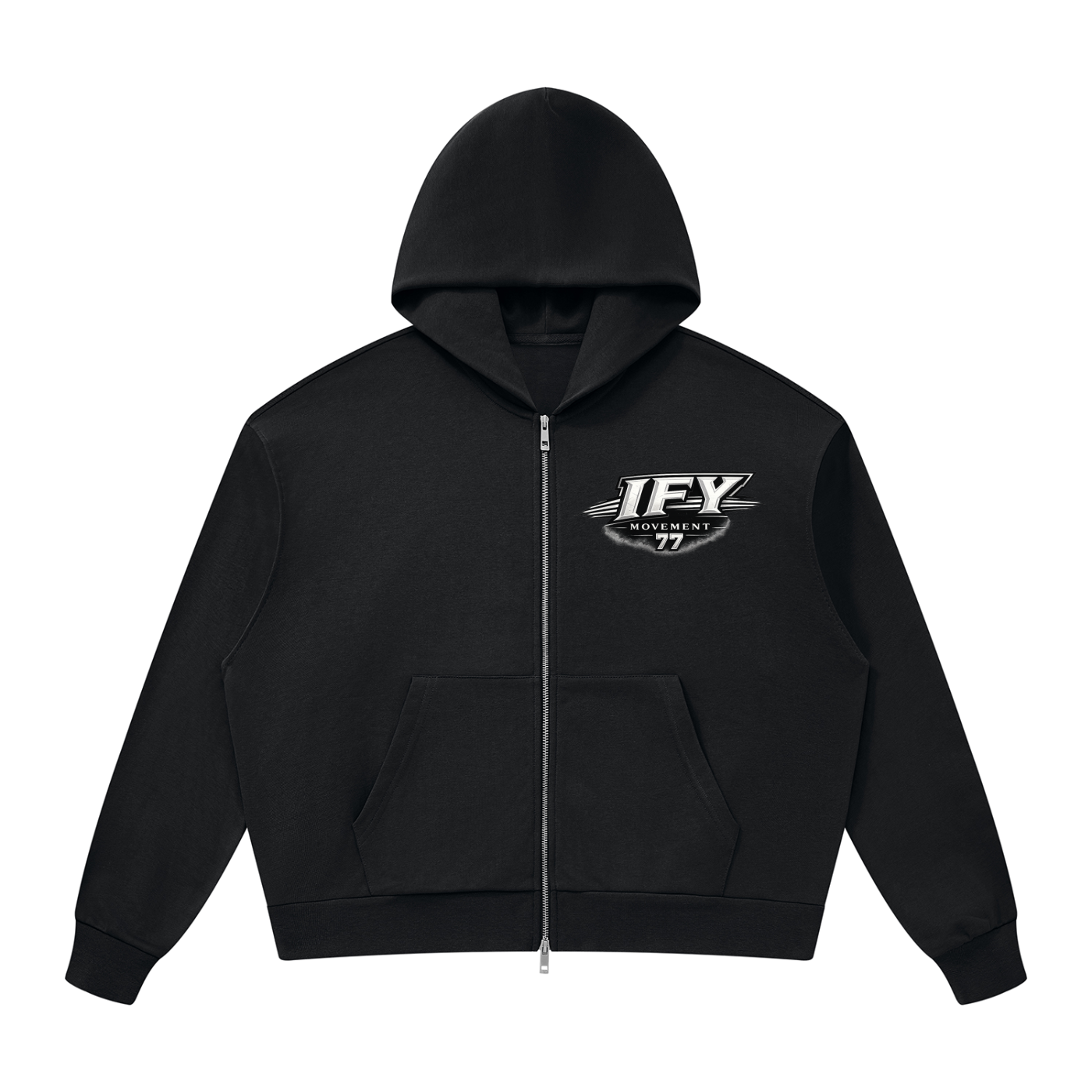 Unisex Drop Shoulder Full Zip Hoodie - Comfort Meets Style for Every Occasion