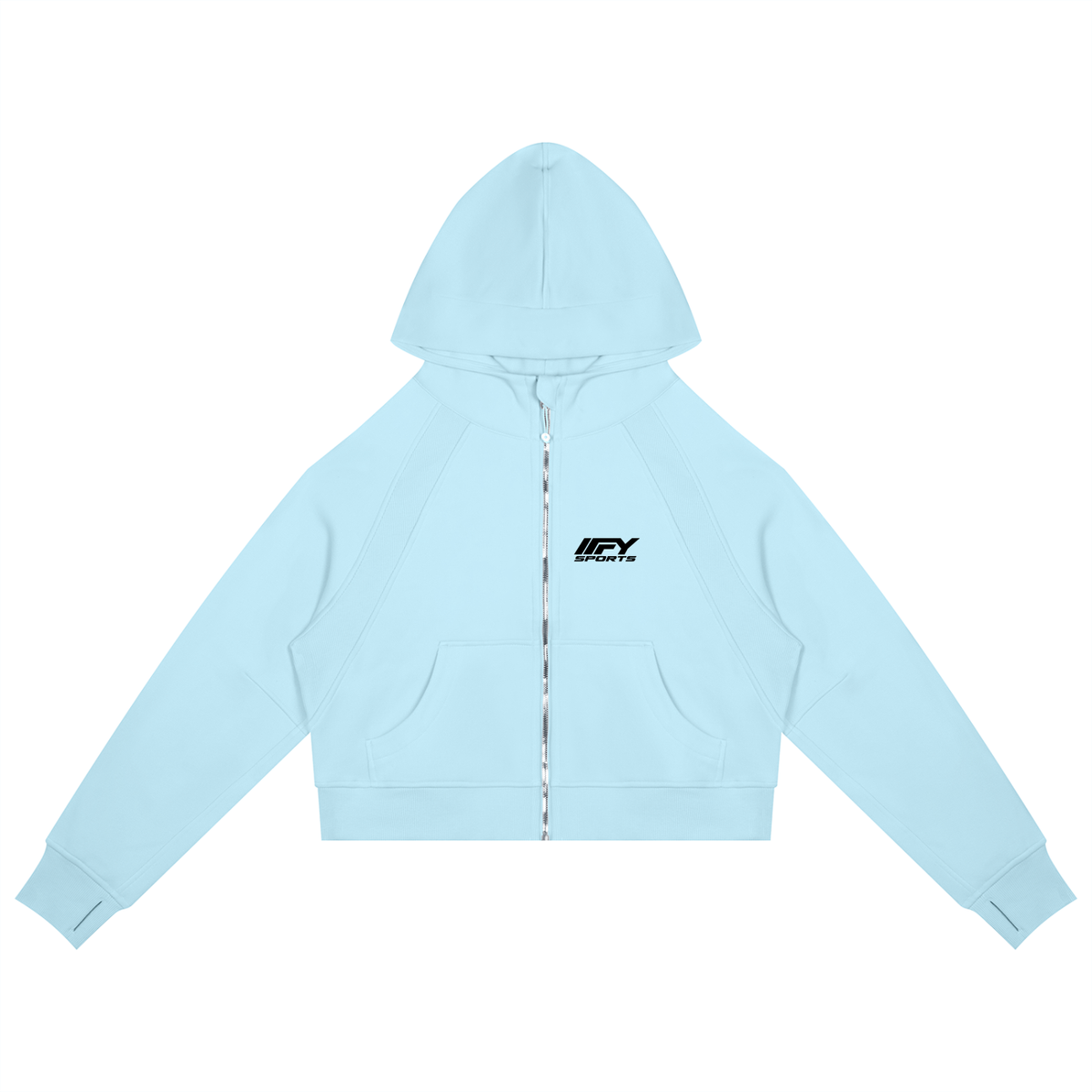 Cropped Zip Hoodie & Wide-Leg Fleece Set