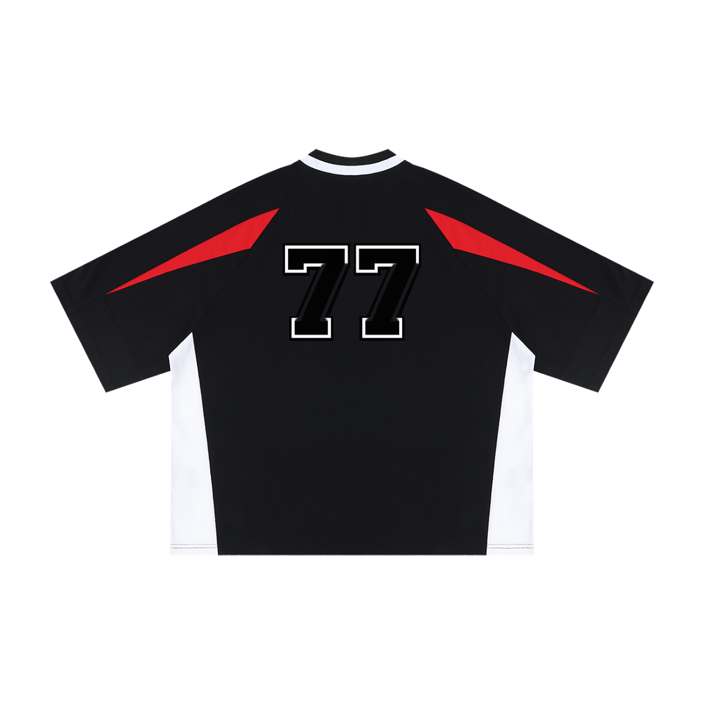 Unisex Oversized Color Block V-Neck T-Shirt