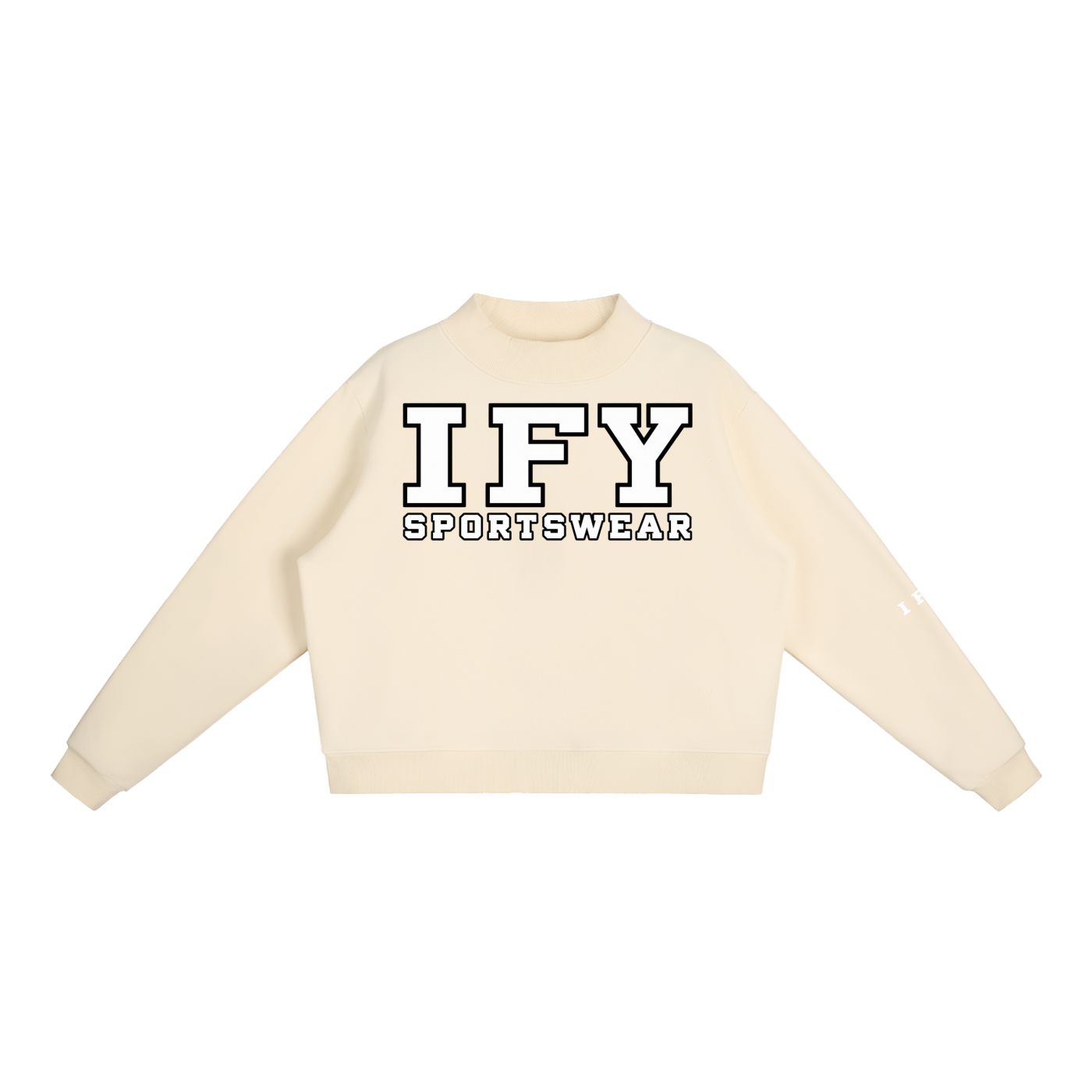 Essential Fleece Mock-Neck Crew Sweatshirt