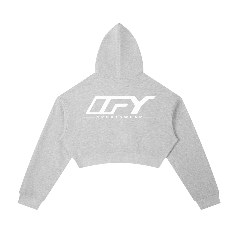 Essential Cropped Zip-Up Hoodie