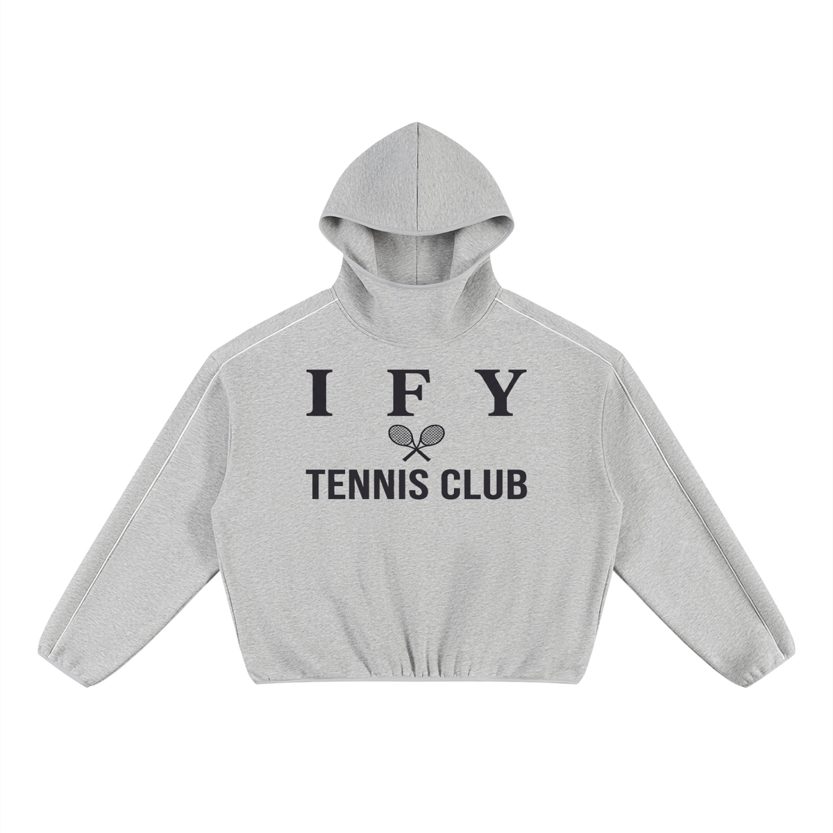 Boxy Piping Fleece Hoodie