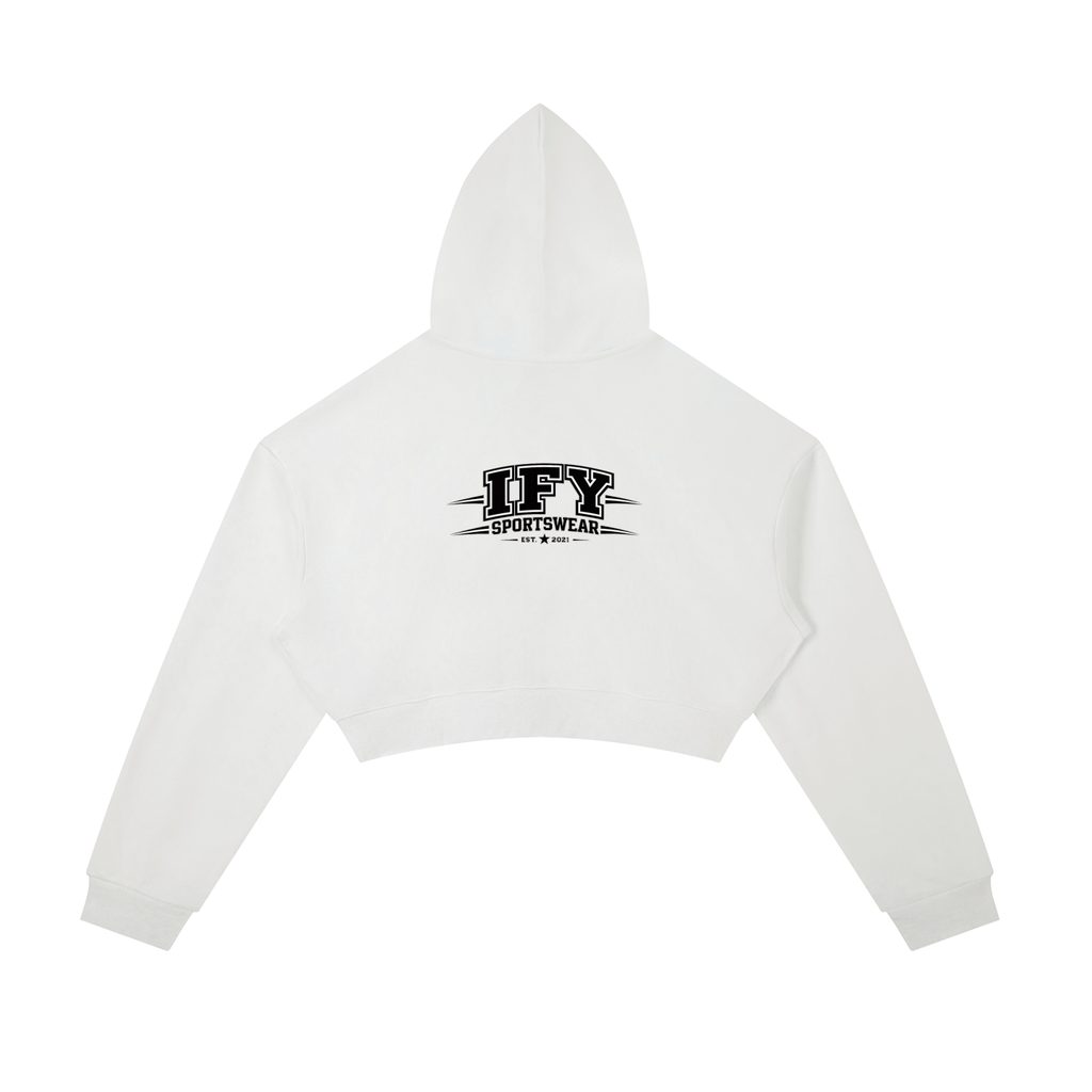 Essential Cropped Zip-Up Hoodie