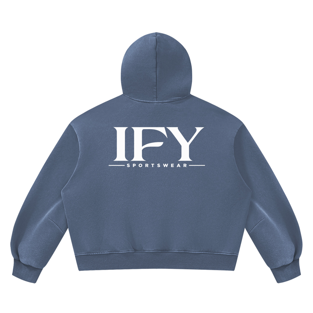 Unisex Vintage Wash Boxy Fleece Hoodie