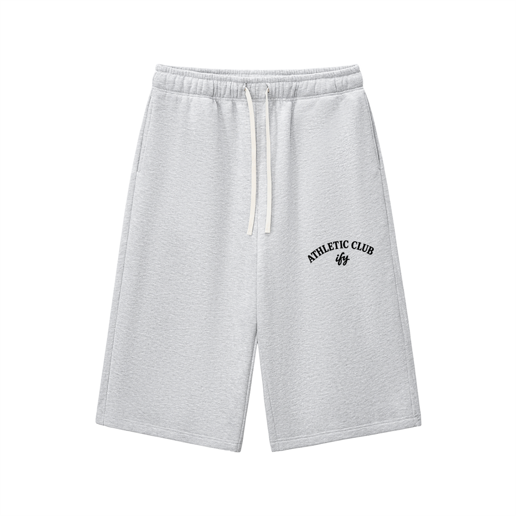 Relaxed Drawstring Three-Quarter Sweatpants