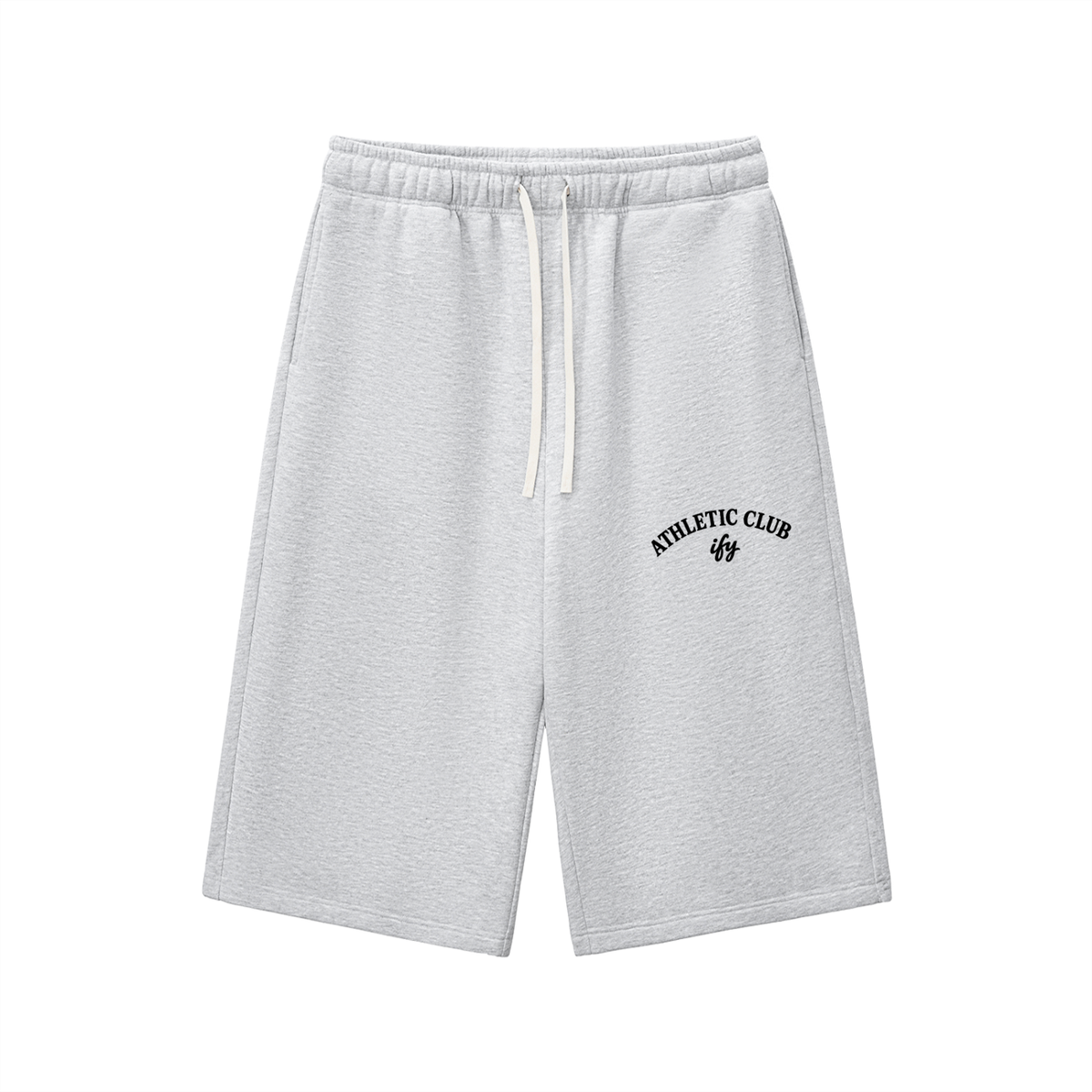 Relaxed Drawstring Three-Quarter Sweatpants