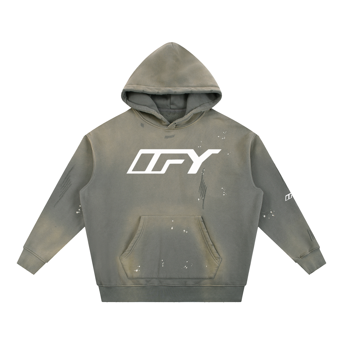 Vintage Washed Frayed Fleece Hoodie - Your Go-To Cozy Essential