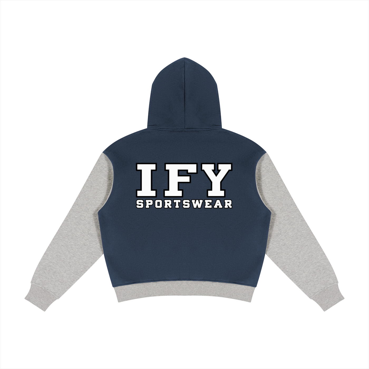 Unisex Color Block Fleece Full Zip Hoodie