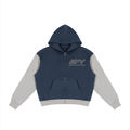 Colour Block Fleece Full Zip Hoodie