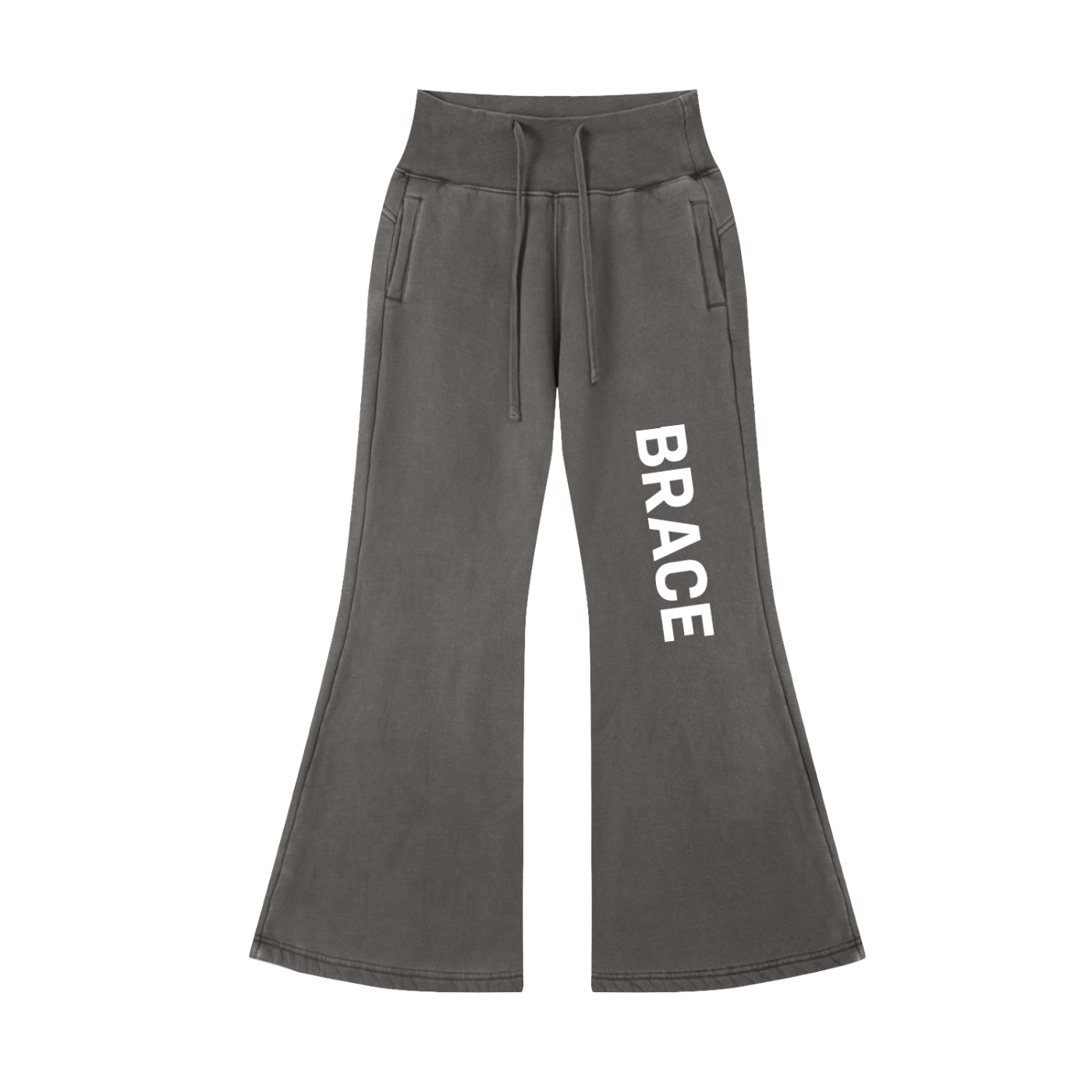 Flared Fleece Pants - Vintage Washed Gym Sweatpants | BRACE