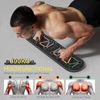 SPORTNOW Foldable Push Push Up Board With Non-Slip Pads, For Chest, Arms, Shoulders, Black