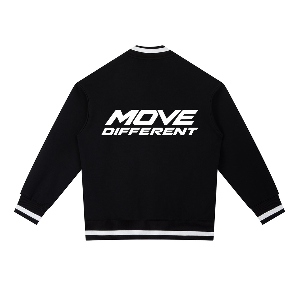 Contrast Piping Zip Bomber Jacket