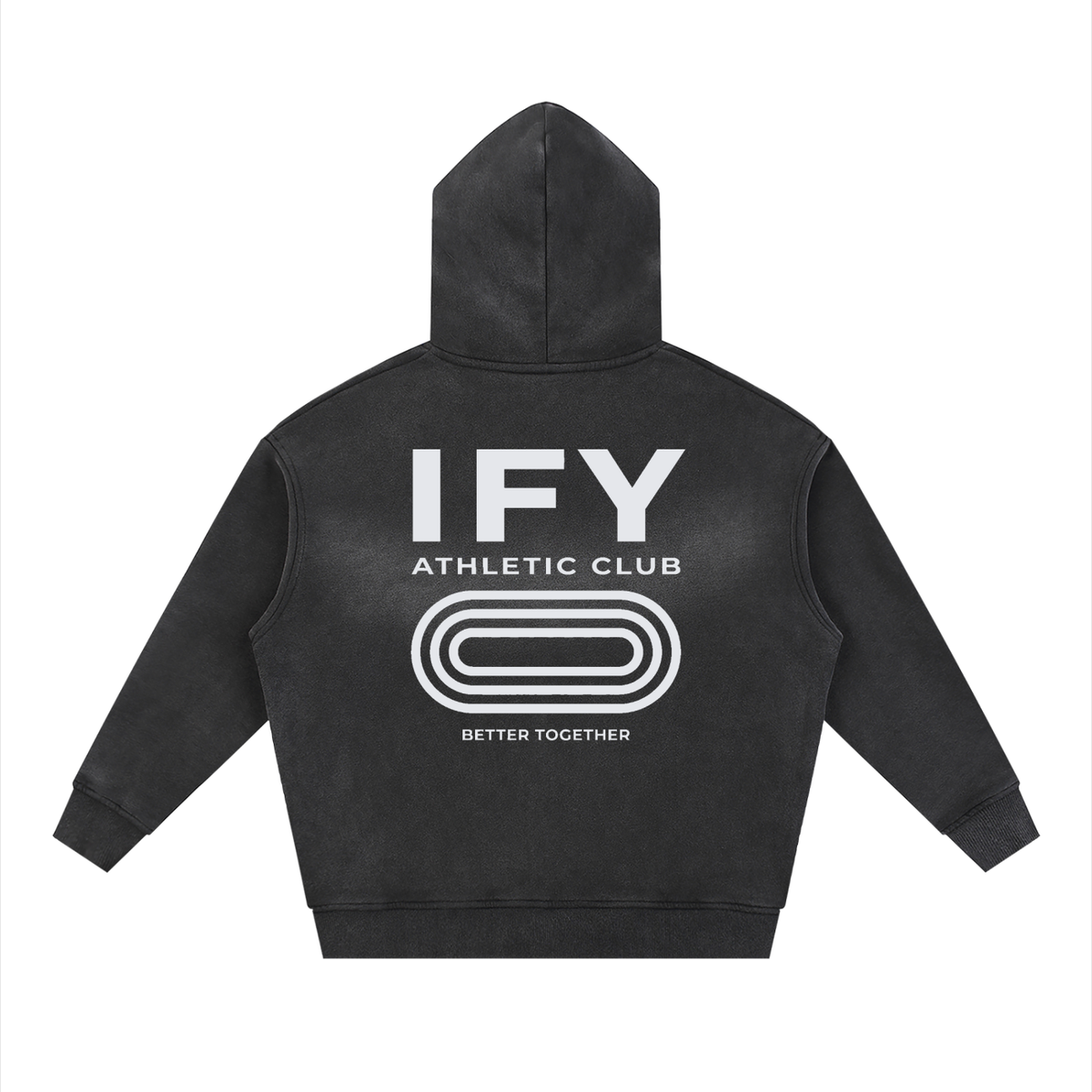 Sunfade Two-way Zipper Boxy Fleece Hoodie
