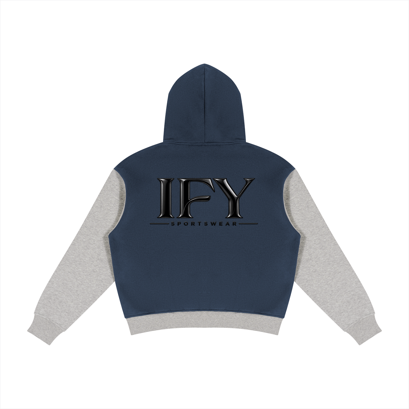 Unisex Color Block Fleece Full Zip Hoodie