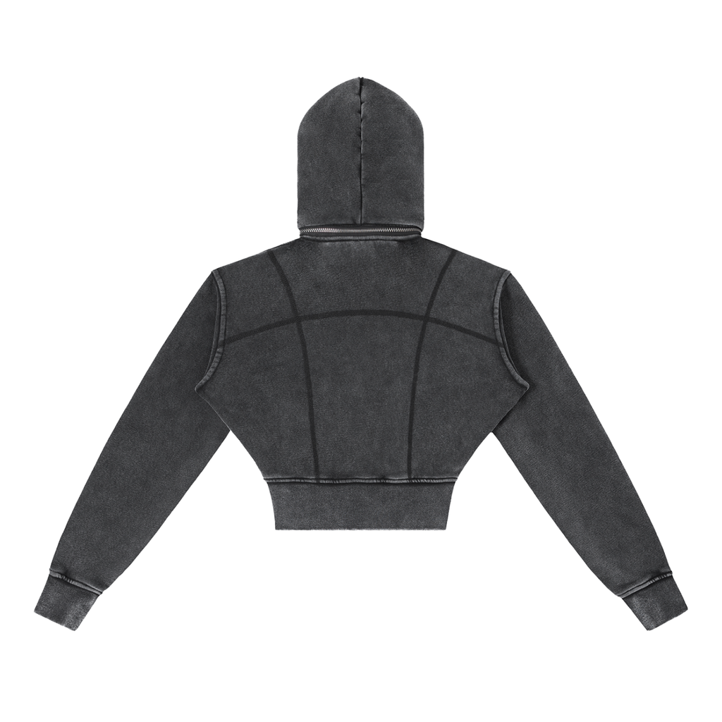 Cropped Fleece Hoodie - Vintage Washed Gym Hoodie | BRACE