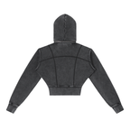Cropped Fleece Hoodie - Vintage Washed Gym Hoodie | BRACE
