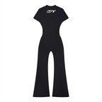 Women’s Tight Flared Leg Quarter-Zip Jumpsuit