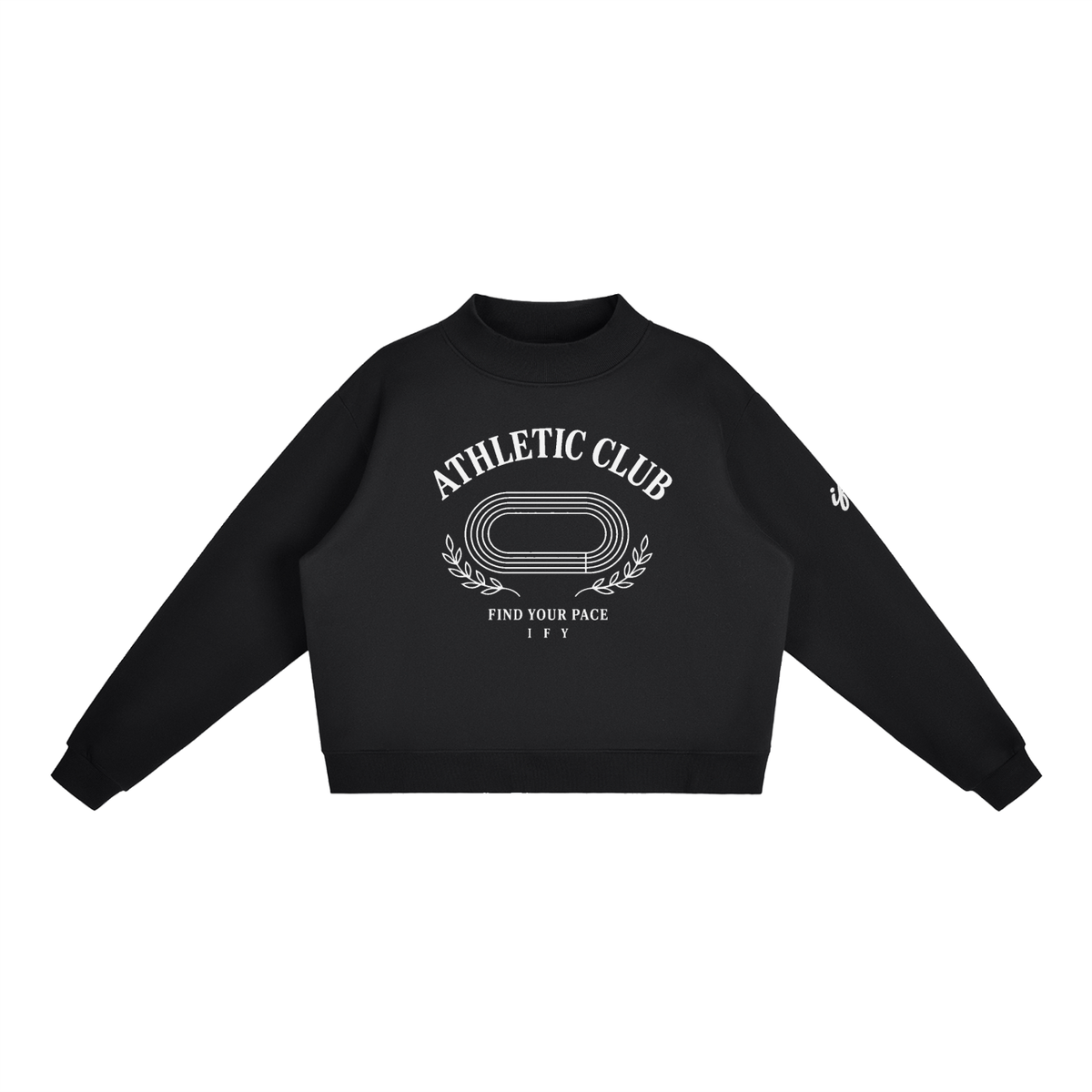 Oversized Mock-Neck Fleece Sweatshirt