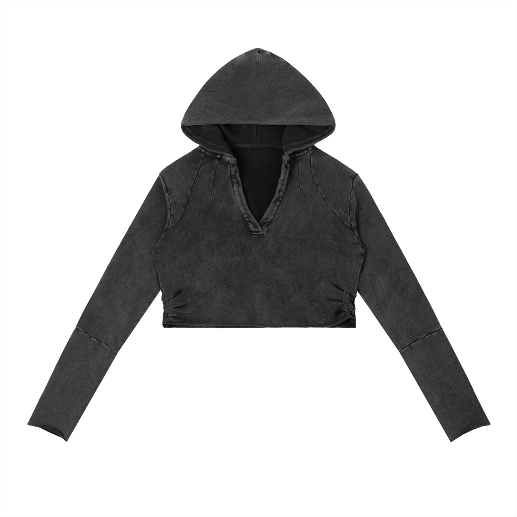 Vintage Washed Raw Edge Hoodie - Premium Fleece Gym Hoodie | BRACE