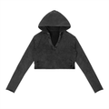 Vintage Washed Raw Edge Hoodie - Premium Fleece Gym Hoodie | BRACE