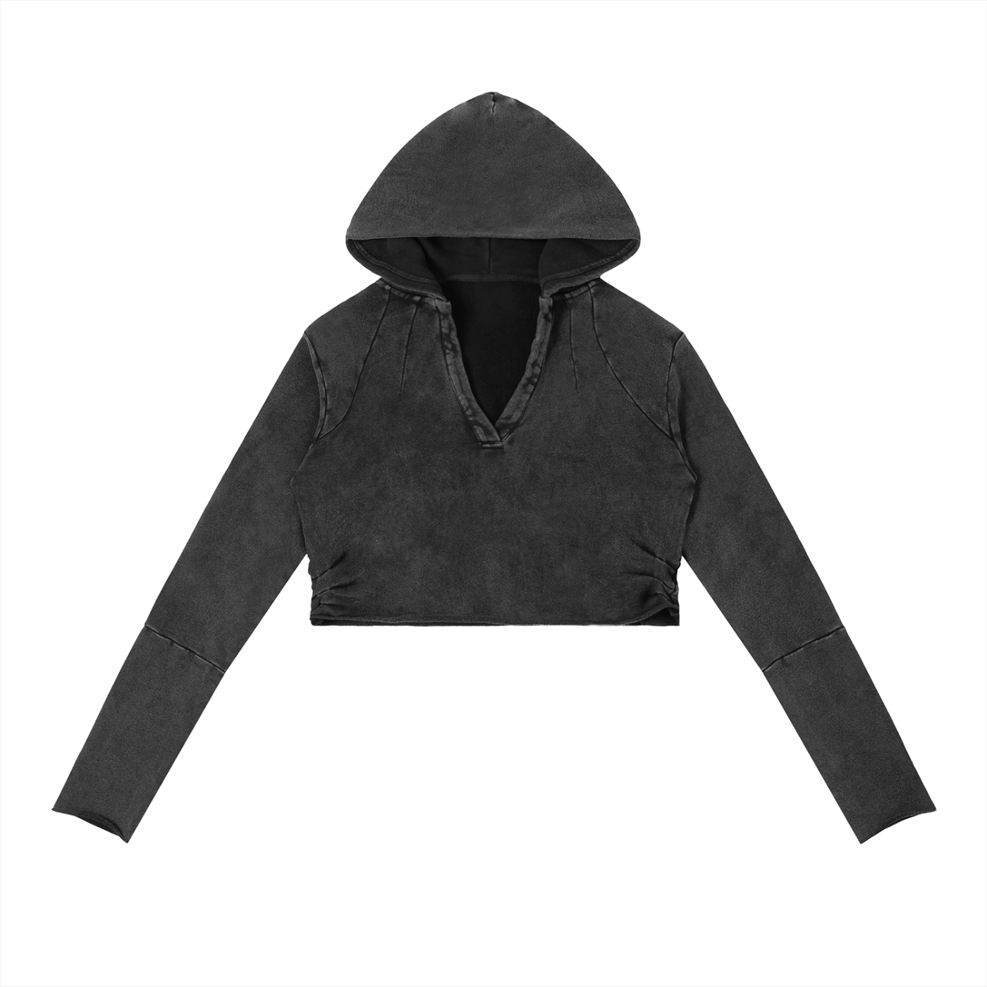 Vintage Washed Raw Edge Hoodie - Premium Fleece Gym Hoodie | BRACE