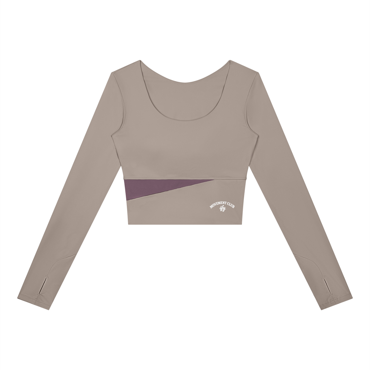 Panelled Long-Sleeve Yoga Crop Top