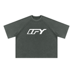 Unisex Mineral Wash Boxy Waffle T-Shirt
