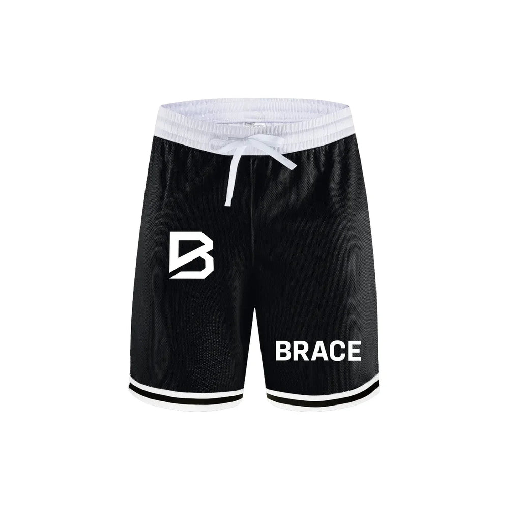 Basketball Shorts - Classic Stripe Trim Athletic Shorts | BRACE