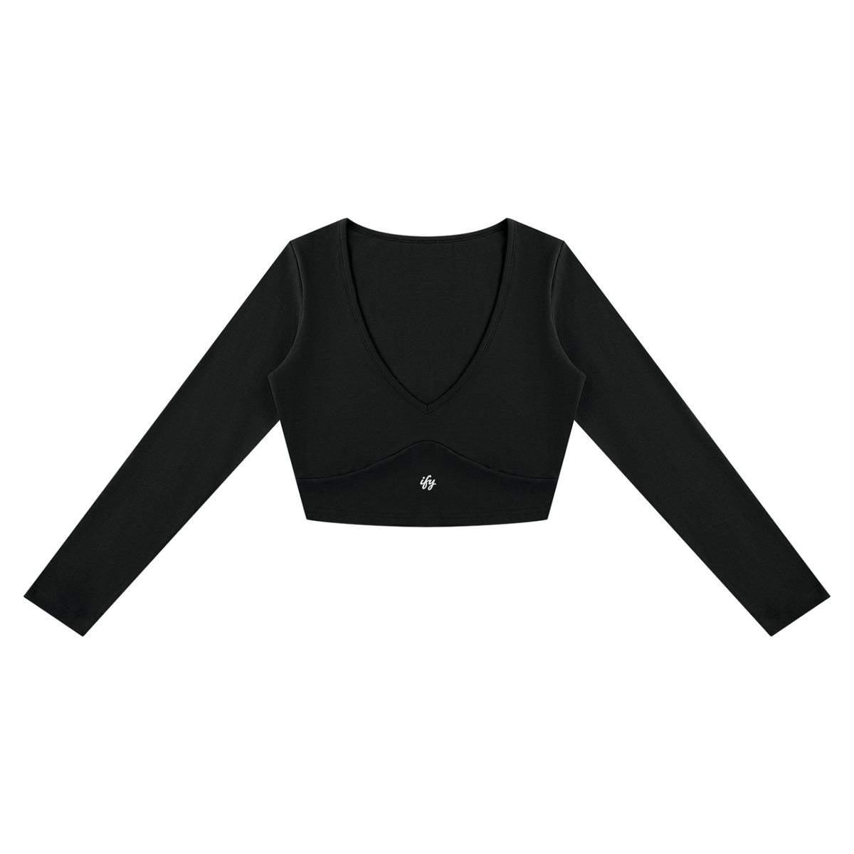 Cotton-Rich Cropped Long-Sleeve T-Shirt