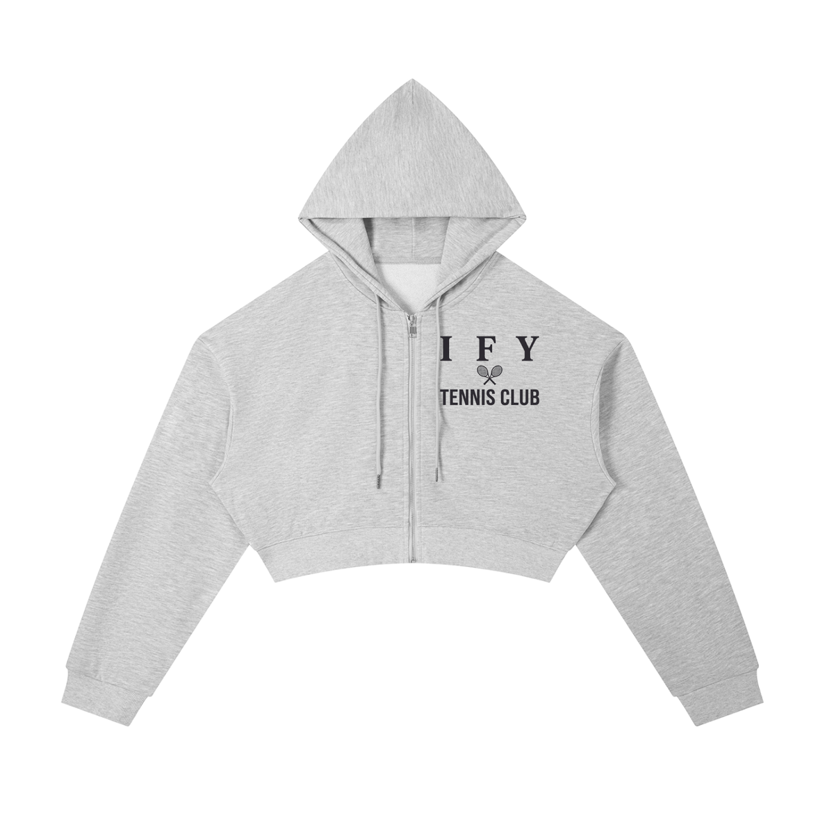 Cropped Zip-Up Hoodie